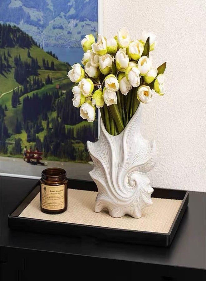 Fuukou Small Ceramic Flower Vase for Home Decor - Cute Starfish Decorative Vase for Home Decor,White Ceramic Vase for Flowers,7.6 Inch Modern Vases for Ideal Shelf Decor Table Living Room Décor - Image 2